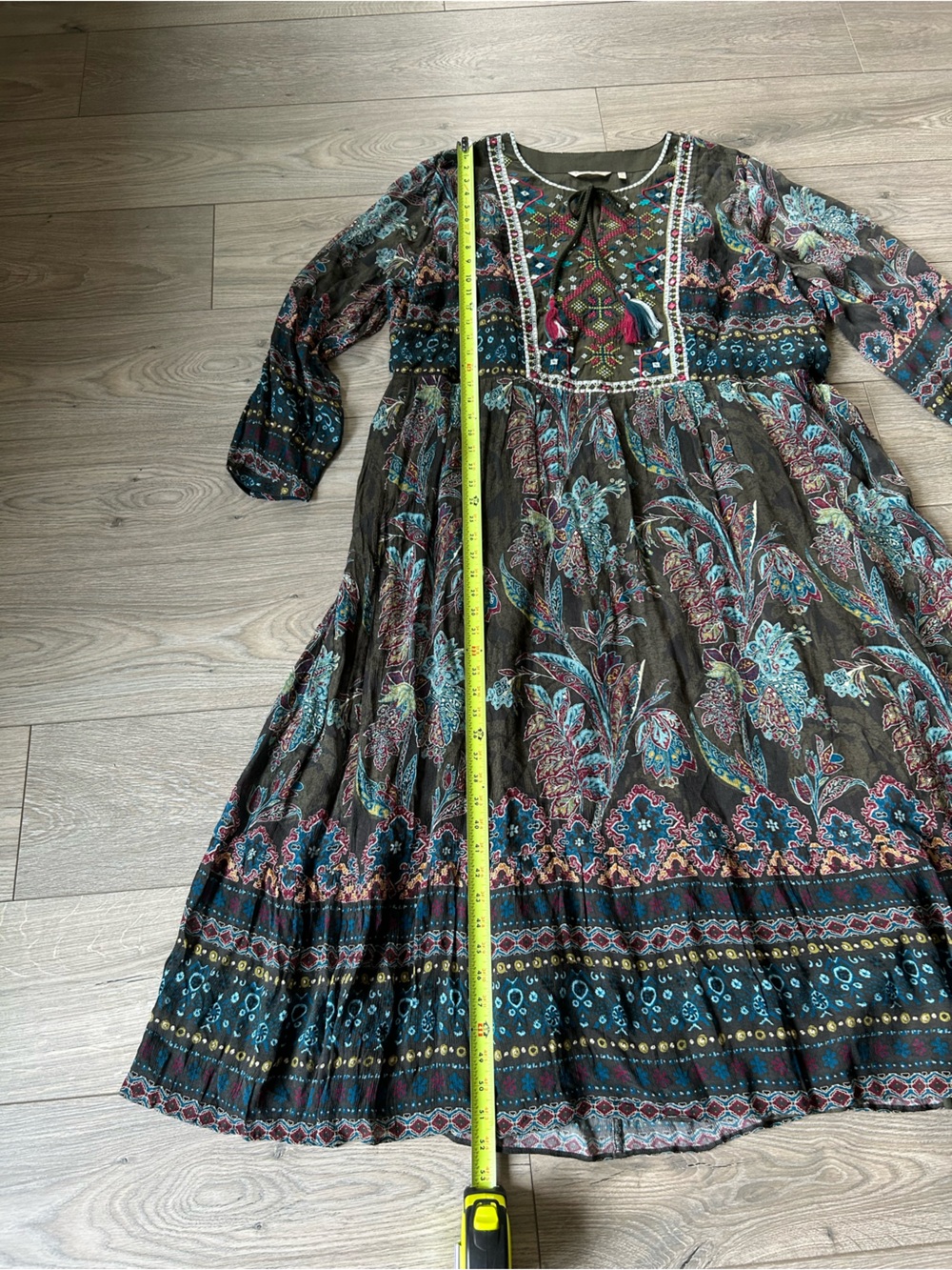 Soft Surroundings Mirapani Embroidered Gypsy Peasant Boho Maxi Dress Size 3X - Picture 5 of 10